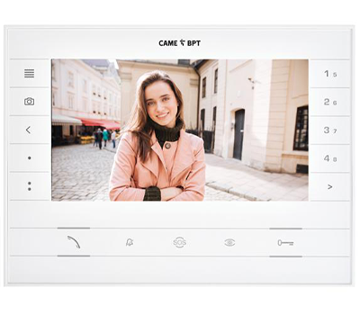 Абонентское видеоустройство hands-free FUTURA X2 WH + блок питания VAS/101 (230В)